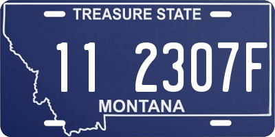 MT license plate 112307F