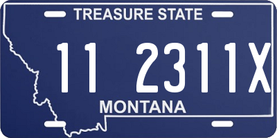 MT license plate 112311X