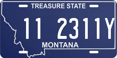 MT license plate 112311Y