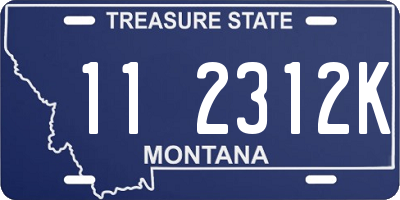 MT license plate 112312K