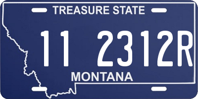 MT license plate 112312R