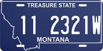 MT license plate 112321W