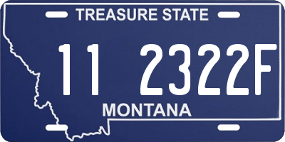 MT license plate 112322F