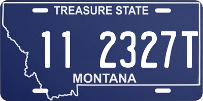 MT license plate 112327T