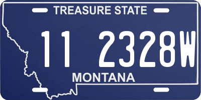 MT license plate 112328W