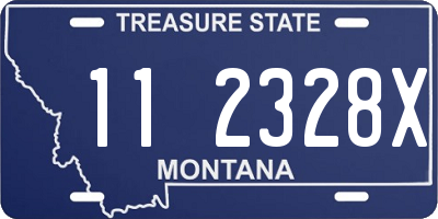 MT license plate 112328X