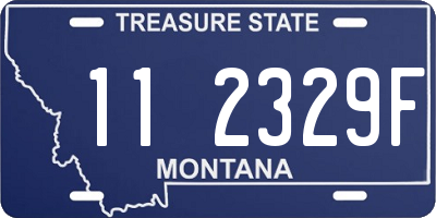 MT license plate 112329F