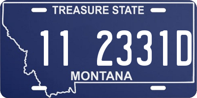 MT license plate 112331D