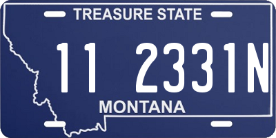 MT license plate 112331N