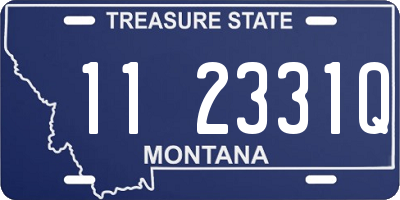 MT license plate 112331Q