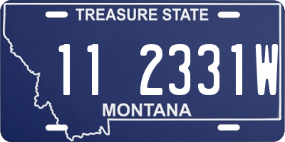 MT license plate 112331W