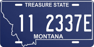 MT license plate 112337E