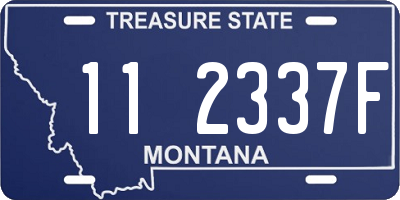 MT license plate 112337F
