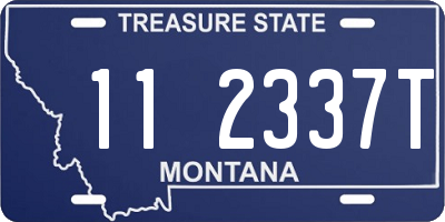 MT license plate 112337T