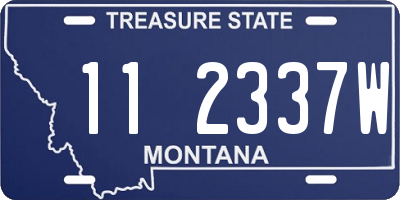 MT license plate 112337W