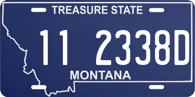 MT license plate 112338D