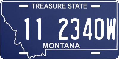 MT license plate 112340W