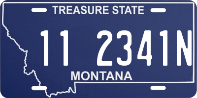 MT license plate 112341N