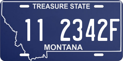 MT license plate 112342F