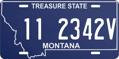 MT license plate 112342V