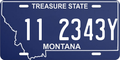 MT license plate 112343Y