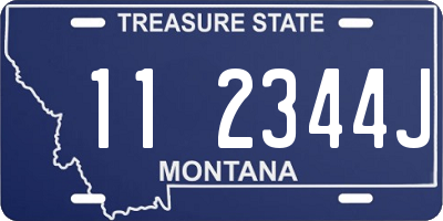 MT license plate 112344J
