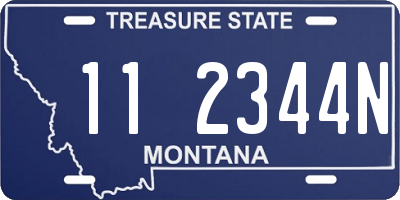 MT license plate 112344N