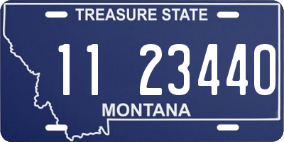 MT license plate 112344O