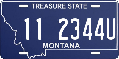 MT license plate 112344U