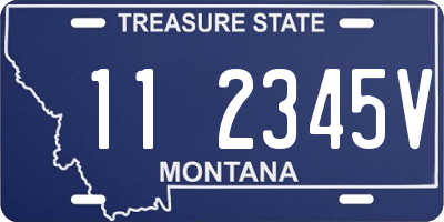 MT license plate 112345V