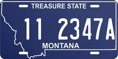 MT license plate 112347A