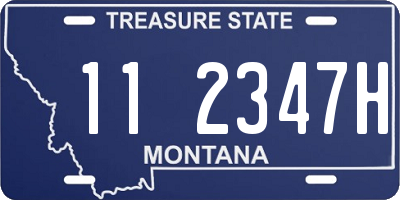 MT license plate 112347H