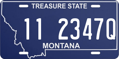 MT license plate 112347Q