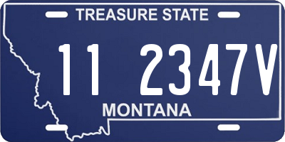 MT license plate 112347V