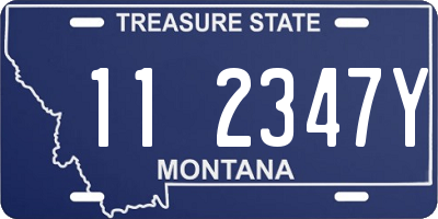 MT license plate 112347Y