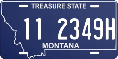 MT license plate 112349H