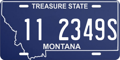 MT license plate 112349S