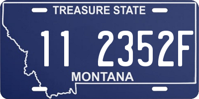 MT license plate 112352F