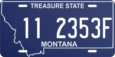 MT license plate 112353F