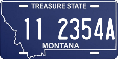 MT license plate 112354A