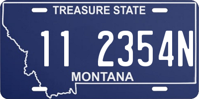 MT license plate 112354N