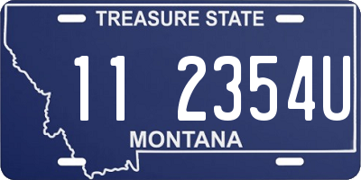 MT license plate 112354U