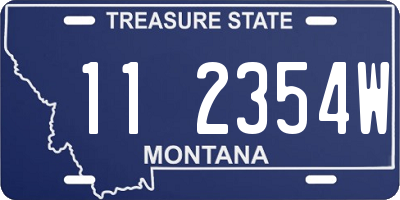 MT license plate 112354W