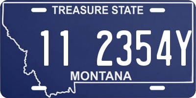 MT license plate 112354Y