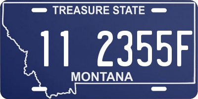 MT license plate 112355F