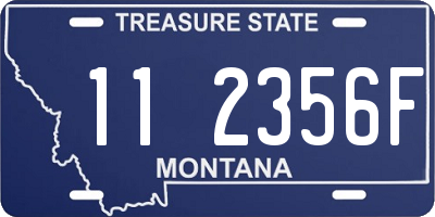 MT license plate 112356F