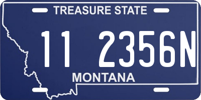 MT license plate 112356N