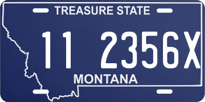 MT license plate 112356X