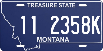 MT license plate 112358K