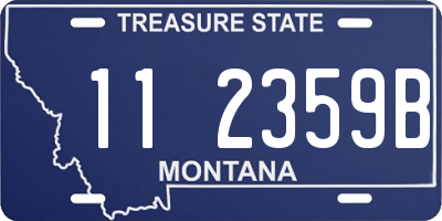 MT license plate 112359B